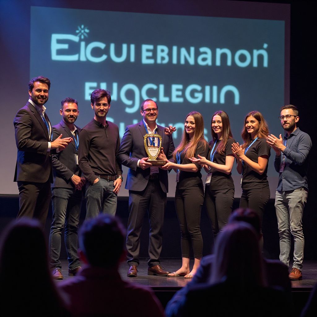 KidPlay team receiving award