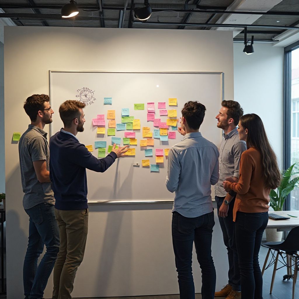 Team brainstorming session